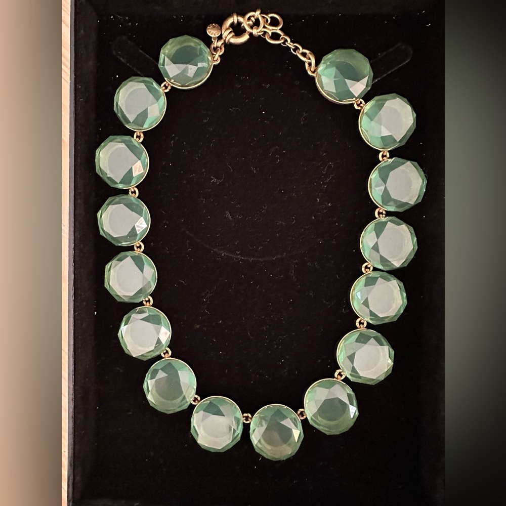J Crew Green Gemstone Necklace